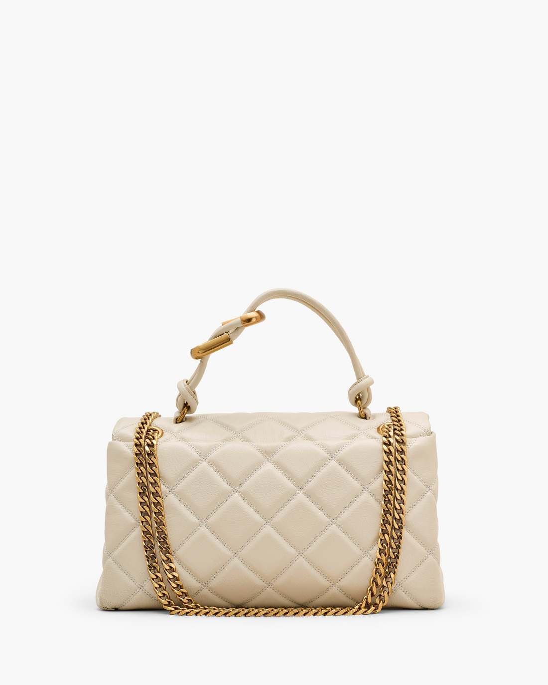 The Quilted Dual Convertible Shoulder Bag Cloud White