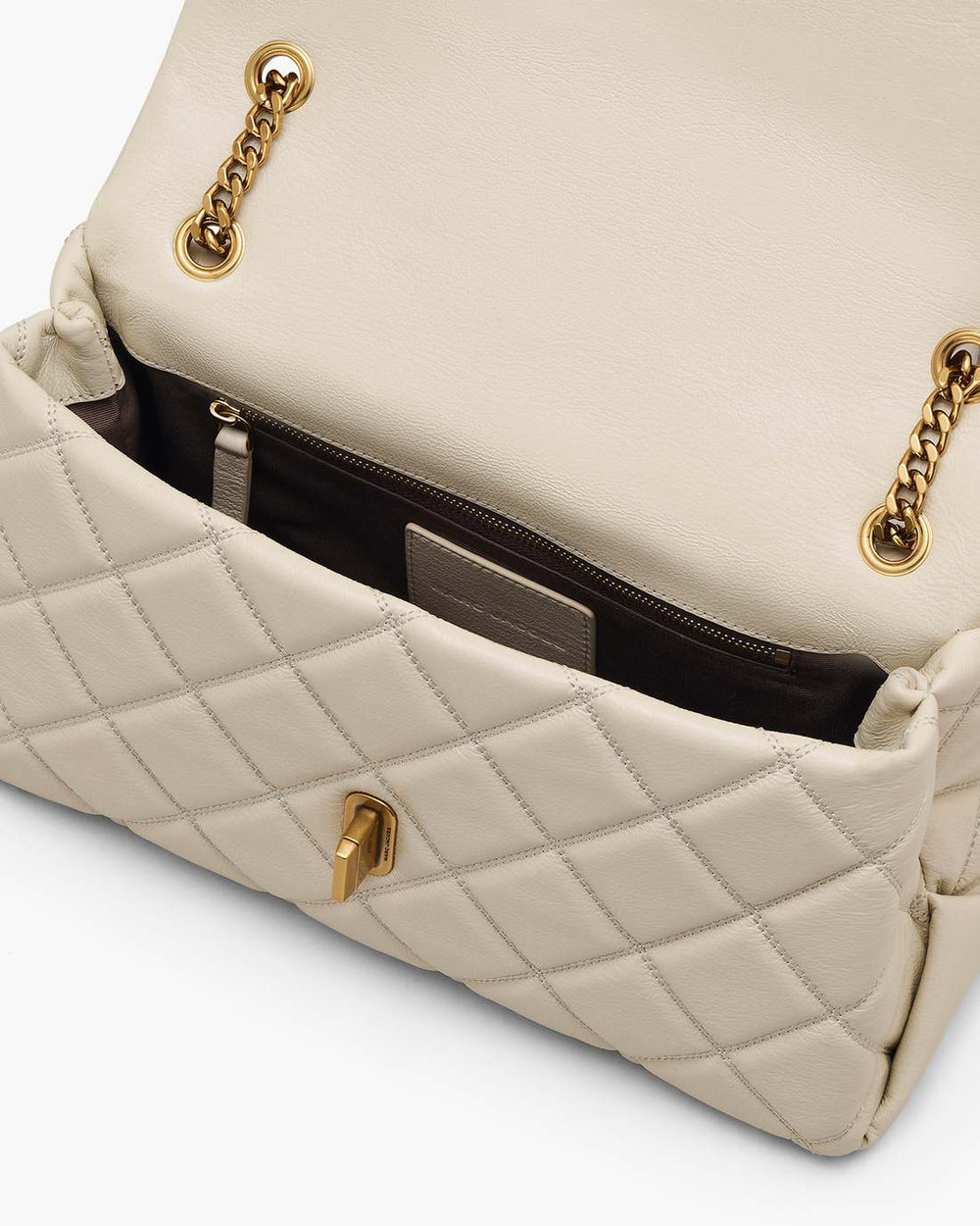 The Quilted Dual Convertible Shoulder Bag Cloud White