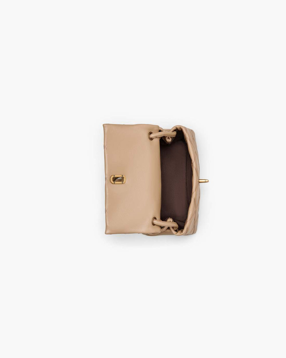 The Quilted Mini Dual Shoulder Bag Camel