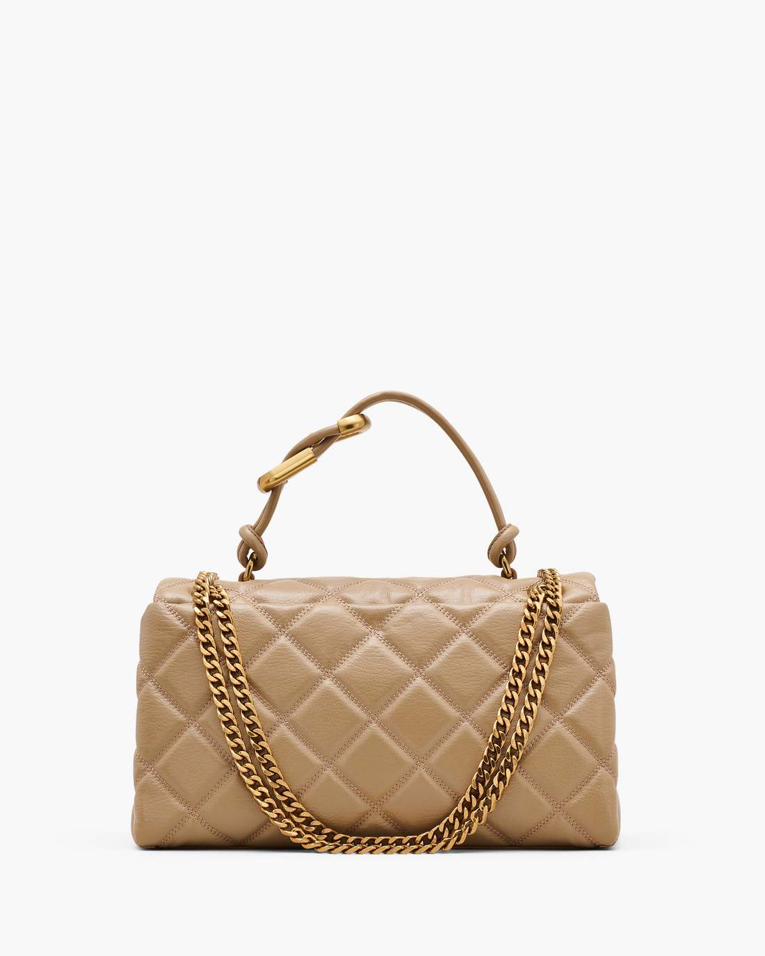 The Quilted Dual Convertible Shoulder Bag Camel