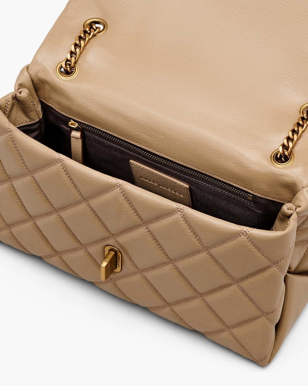 The Quilted Dual Convertible Shoulder Bag Camel