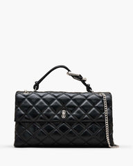 The Quilted XL Dual Convertible Shoulder Bag Black