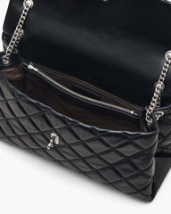 The Quilted XL Dual Convertible Shoulder Bag Black