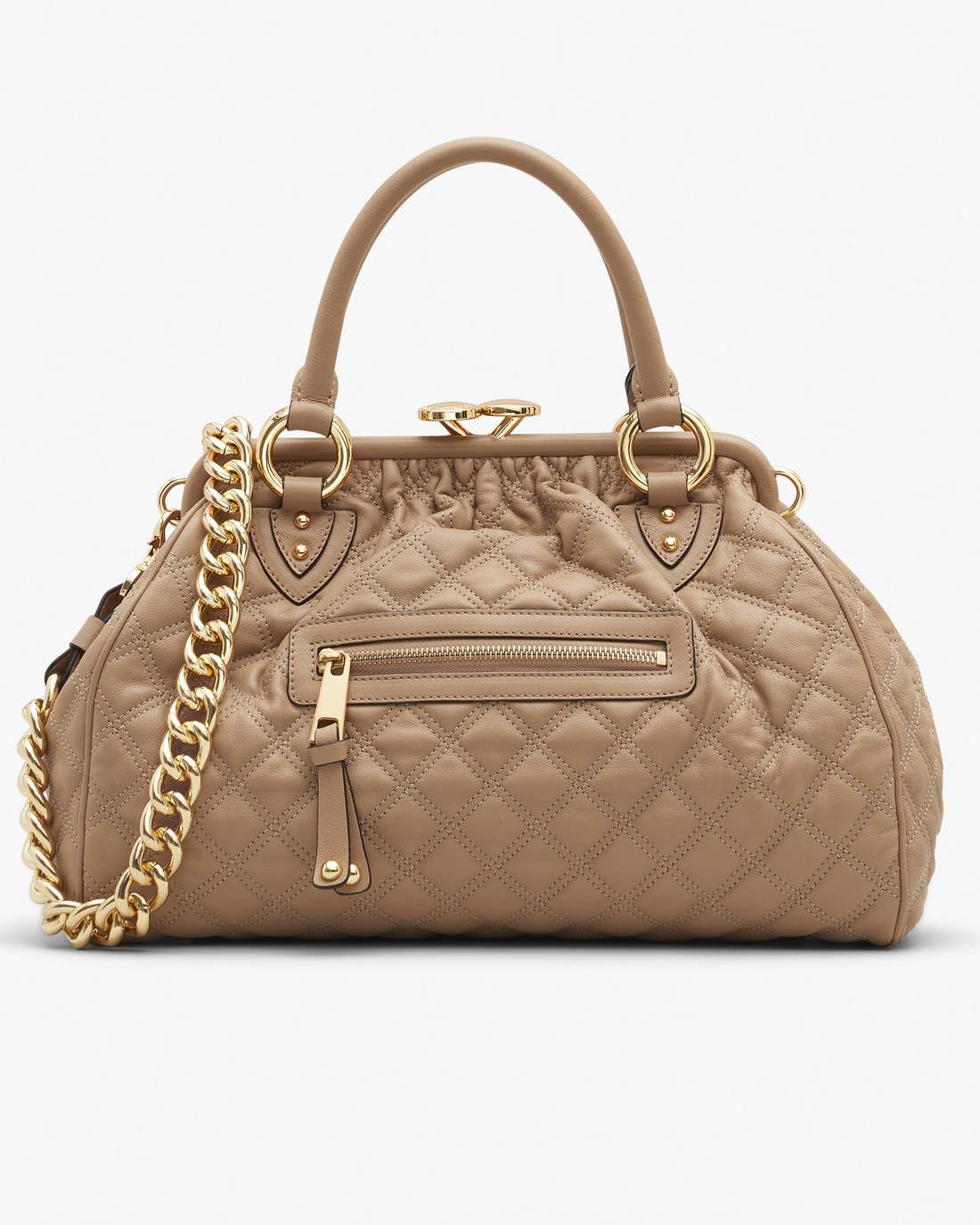 Re-Edition Quilted Leather Stam Bag Camel