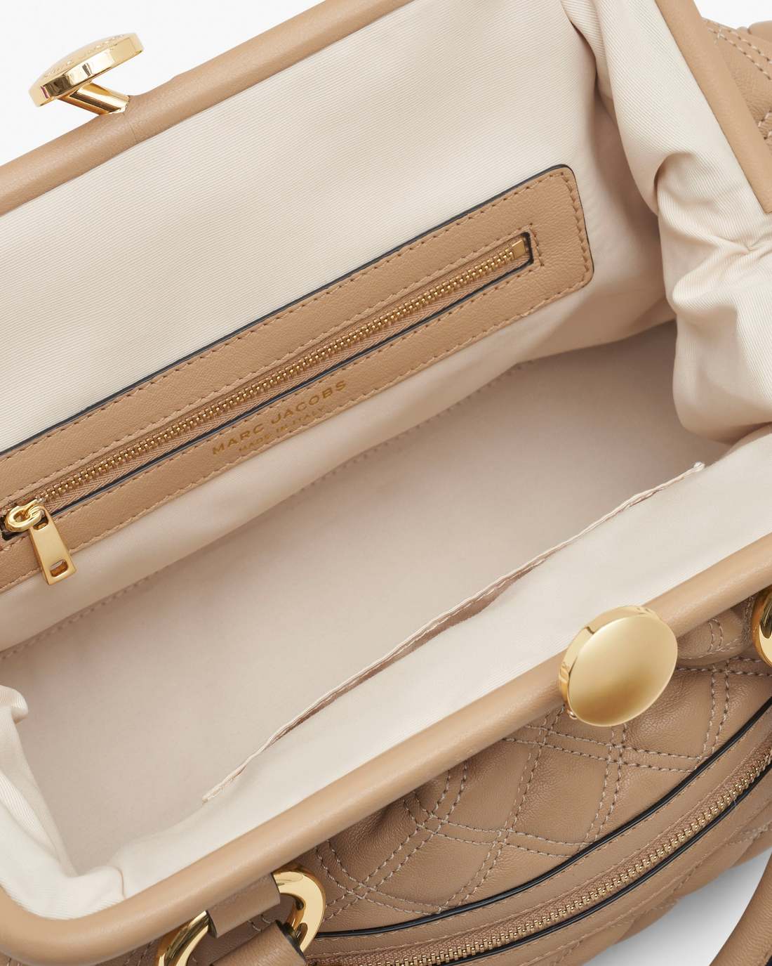 Re-Edition Quilted Leather Stam Bag Camel