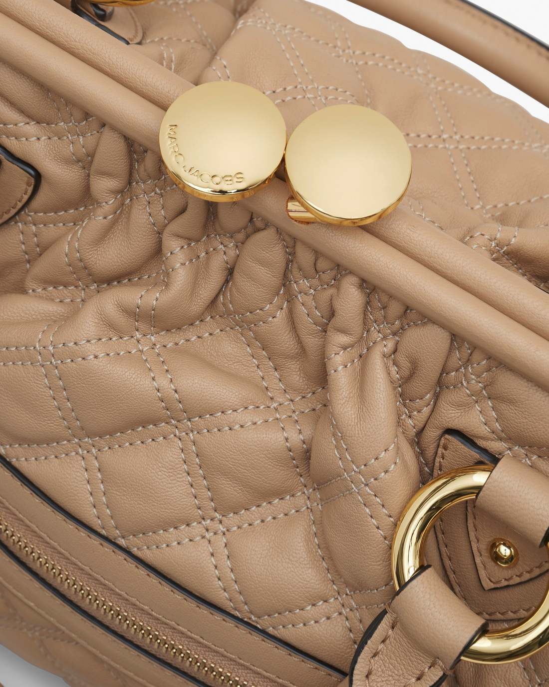 Re-Edition Quilted Leather Stam Bag Camel