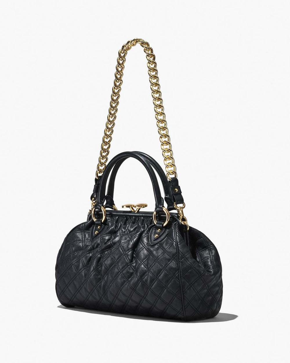 Re-Edition Quilted Leather Stam Bag Black