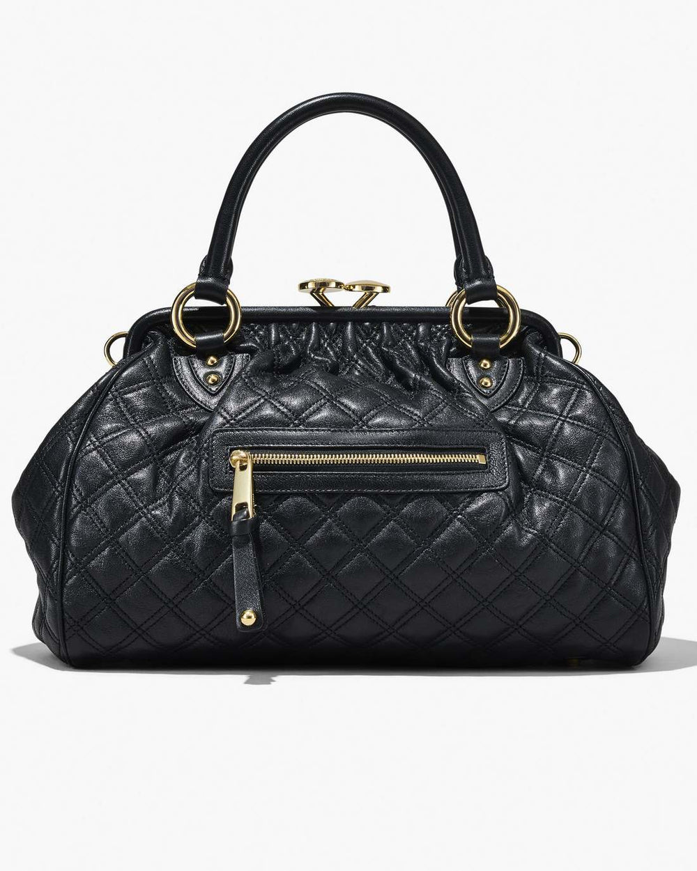 Re-Edition Quilted Leather Stam Bag Black