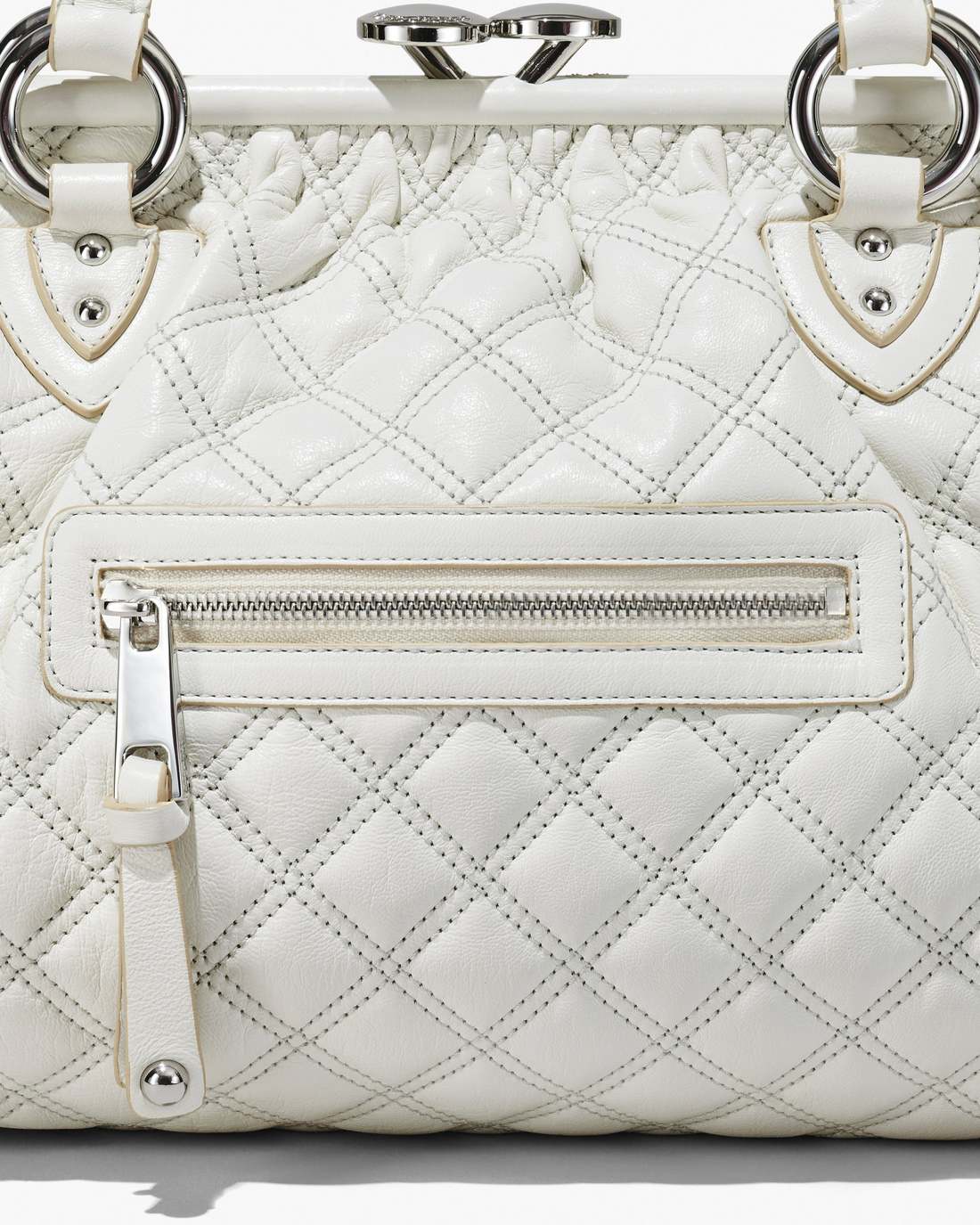 Re-Edition Quilted Leather Stam Bag Cloud White