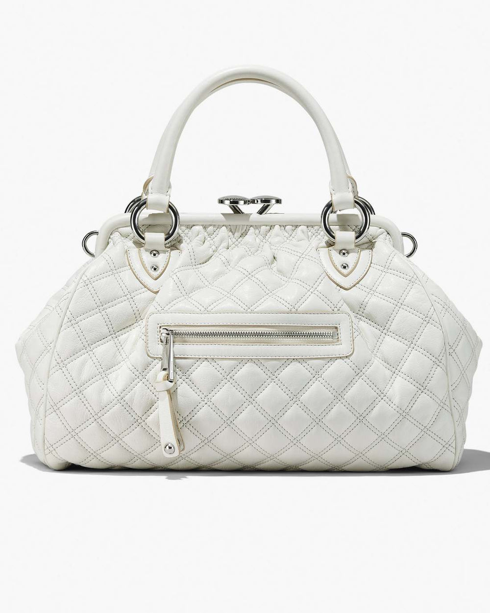 Re-Edition Quilted Leather Stam Bag Cloud White