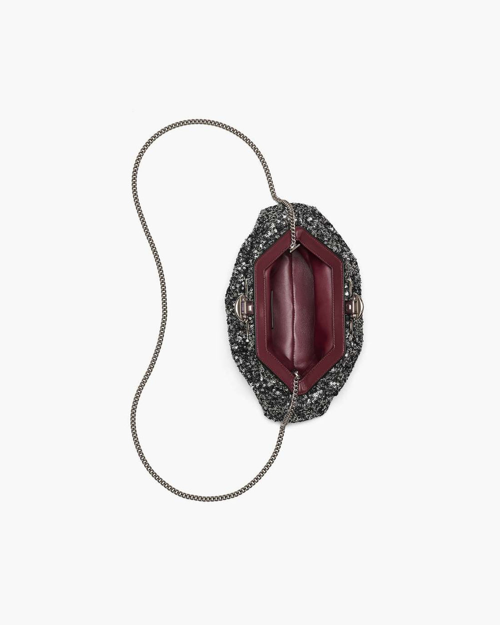 The Sequin Glam Small Clutch Silver