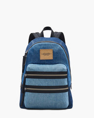 The Biker Colorblock Denim Large Backpack Indigo Multi