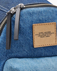 The Biker Colorblock Denim Large Backpack Indigo Multi