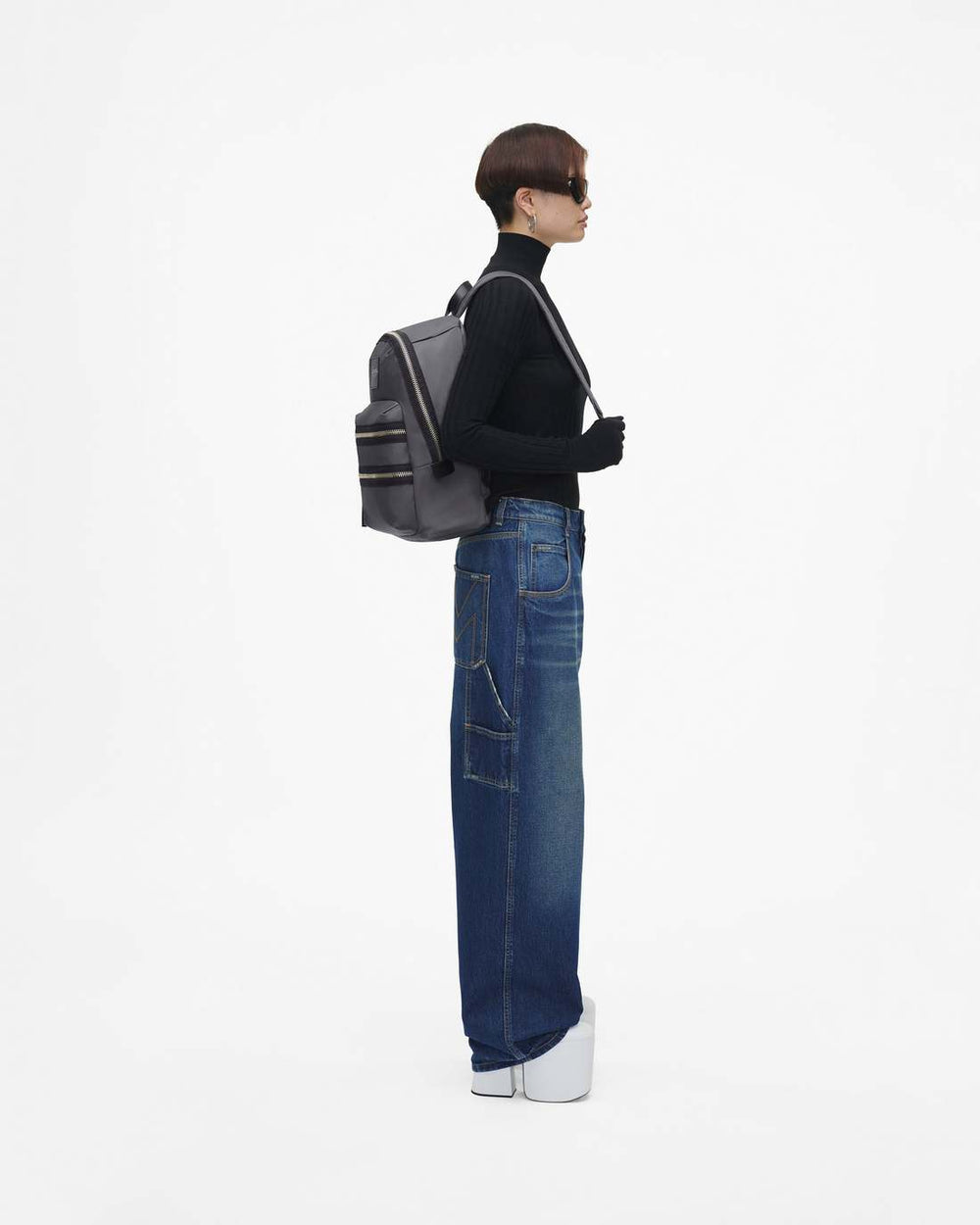 The Biker Nylon Large Backpack Dark Shadow