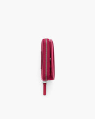 The Leather Mini Compact Wallet Raspberry Pink