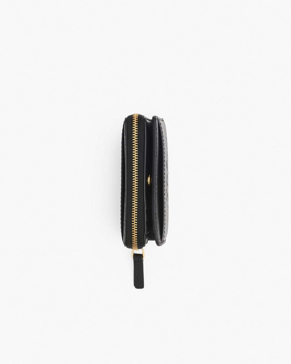 The Leather Mini Compact Wallet Black
