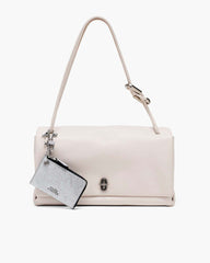 The Coated Glitter Everyday Top Zip Charm Wallet Silver