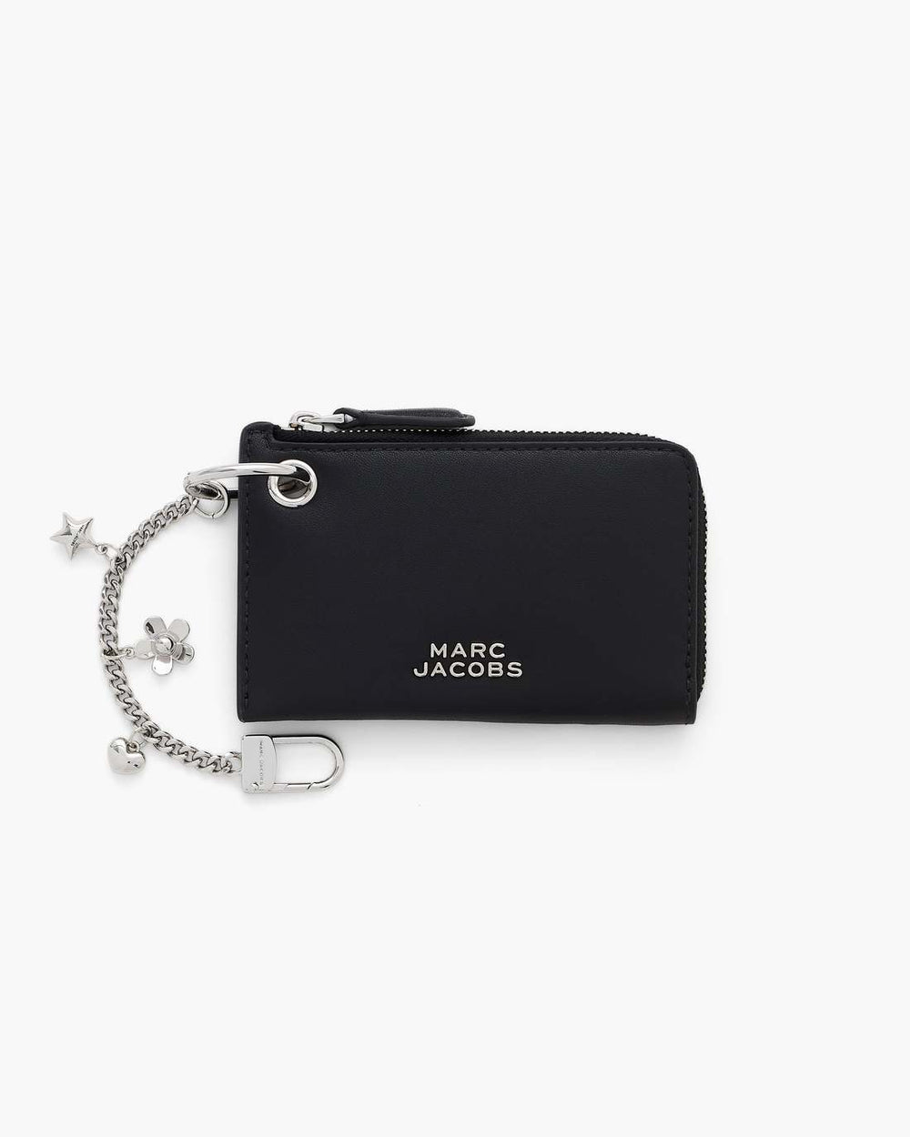 The Everyday Top Zip Charm Wallet Black