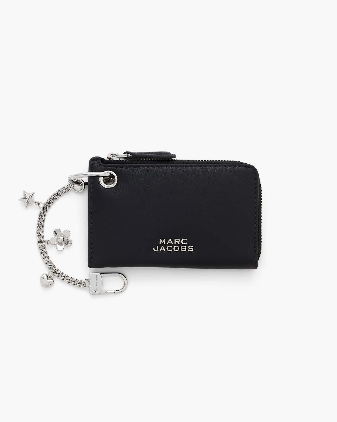 The Everyday Top Zip Charm Wallet Black
