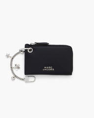 The Everyday Top Zip Charm Wallet Black