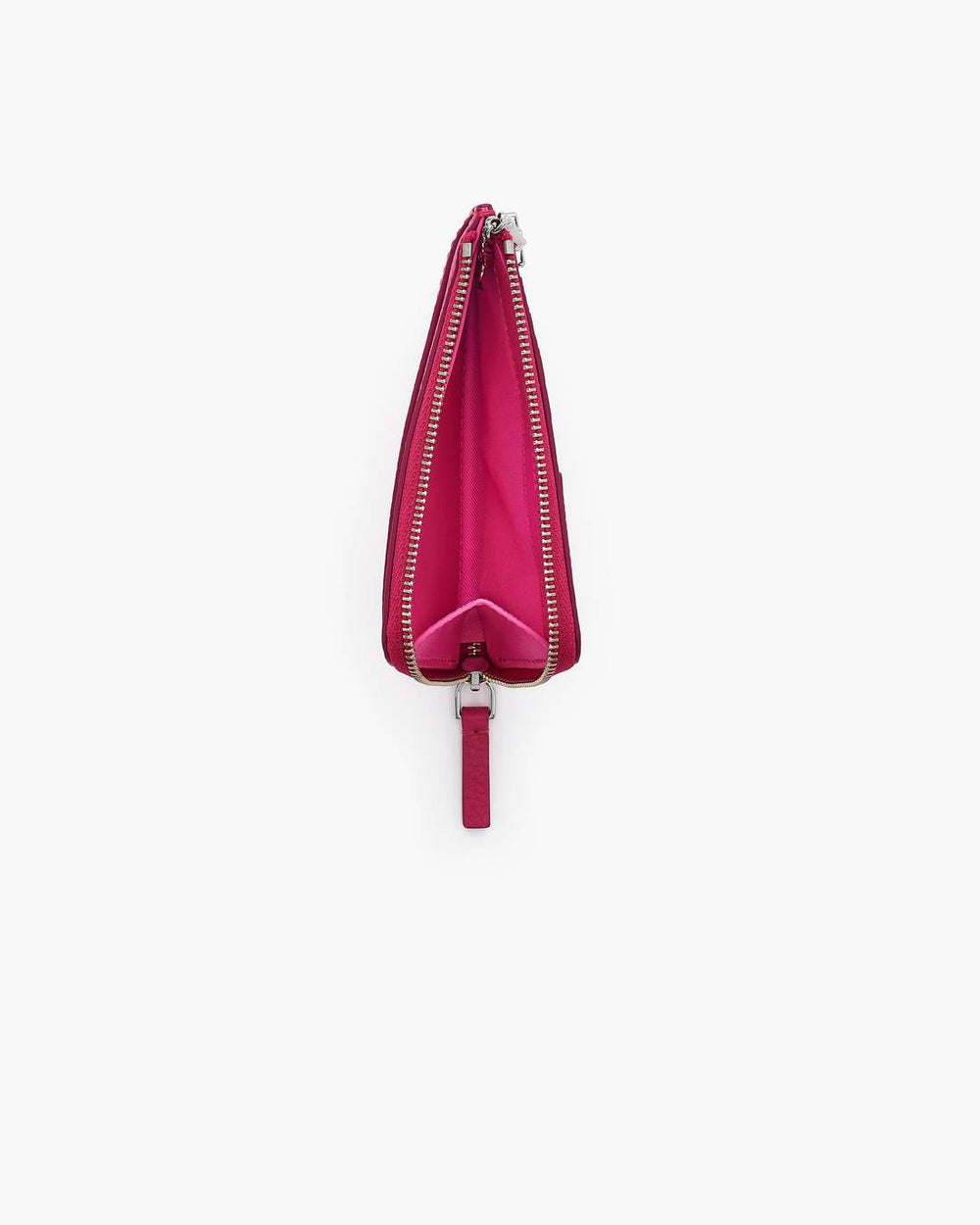 The Leather Top Zip Multi Wallet Raspberry Pink
