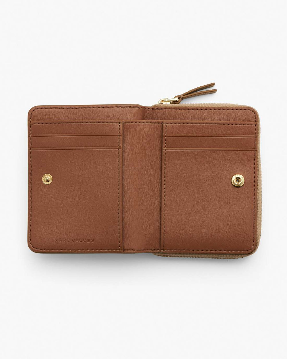 The Leather Mini Compact Wallet Camel