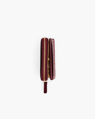The Leather Mini Compact Wallet Cherry