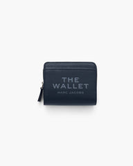 The Leather Mini Compact Wallet Blue Sea