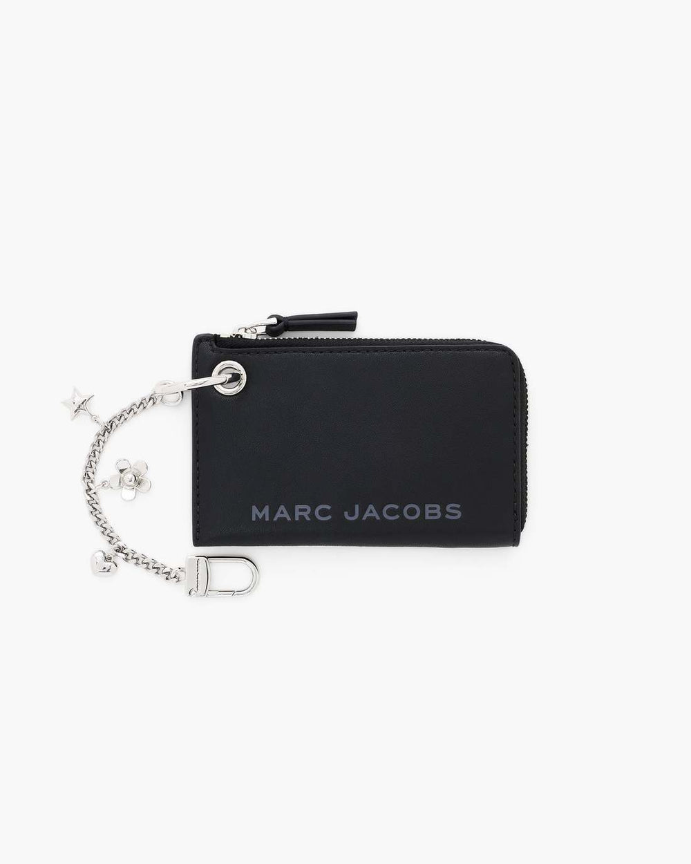 The Top Zip Charm Wallet Black