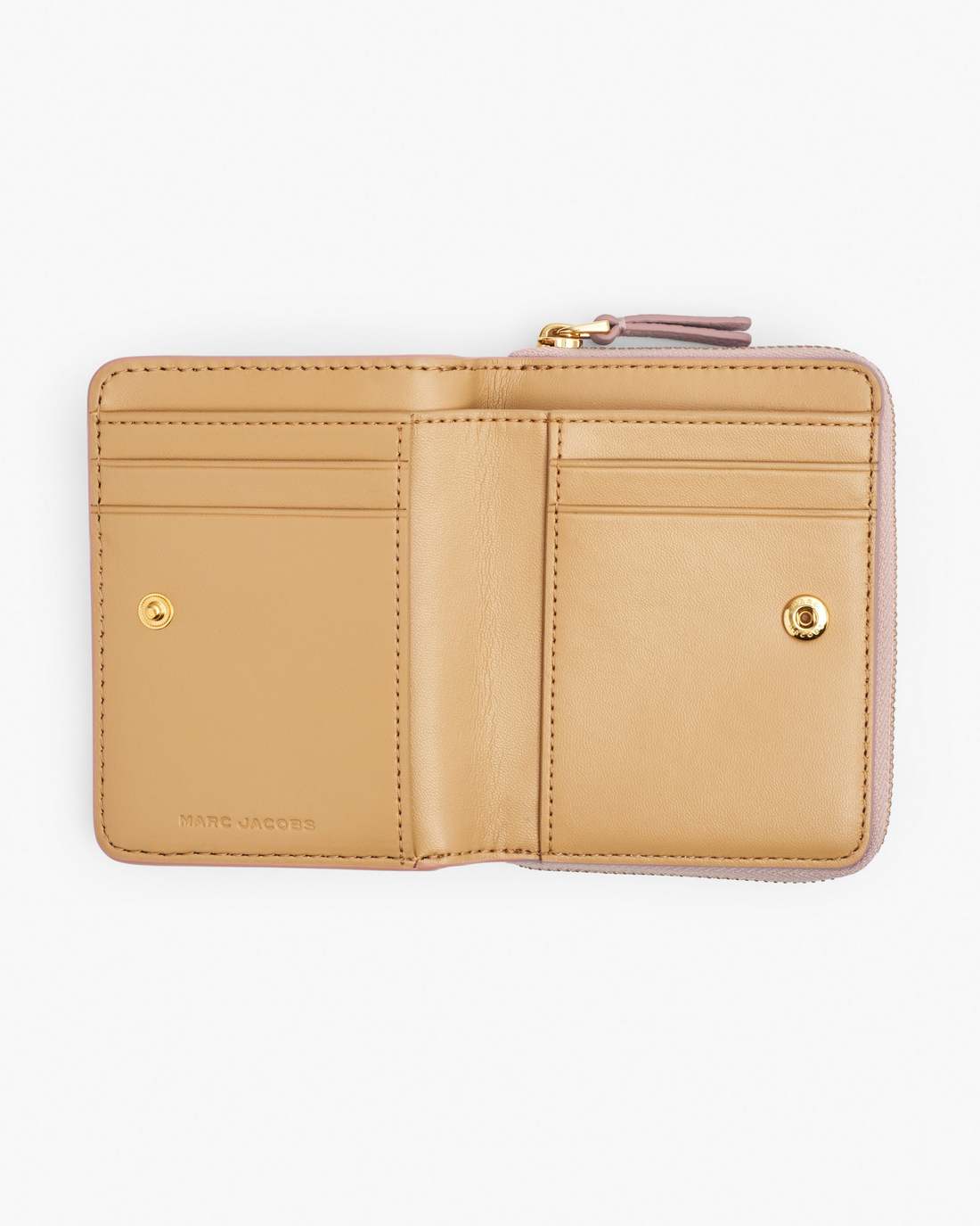 The Leather Mini Compact Wallet Rose