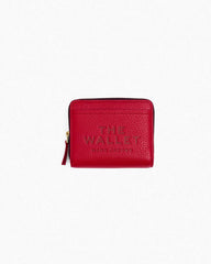 The Leather Mini Compact Wallet True Red