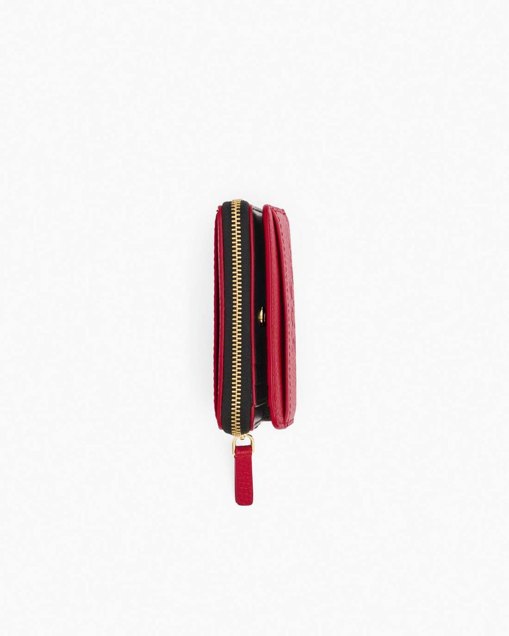 The Leather Mini Compact Wallet True Red