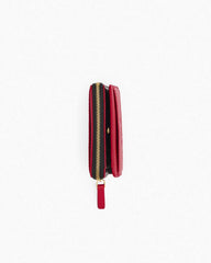 The Leather Mini Compact Wallet True Red