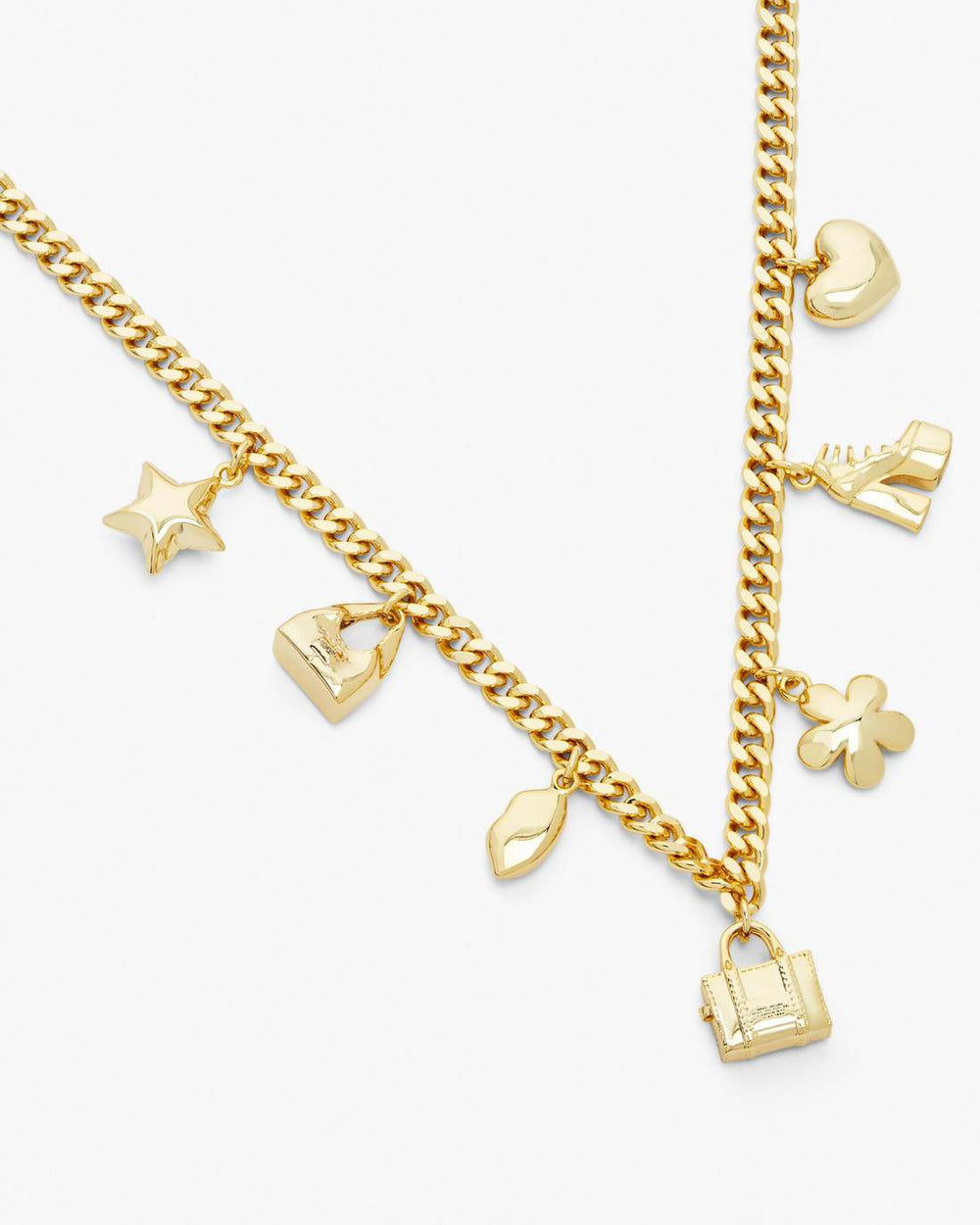 The Mini Icon Charm Necklace Light Antique Gold