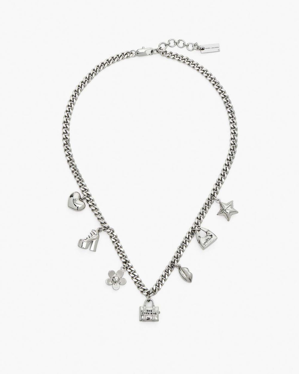 The Mini Icon Charm Necklace Light Antique Silver