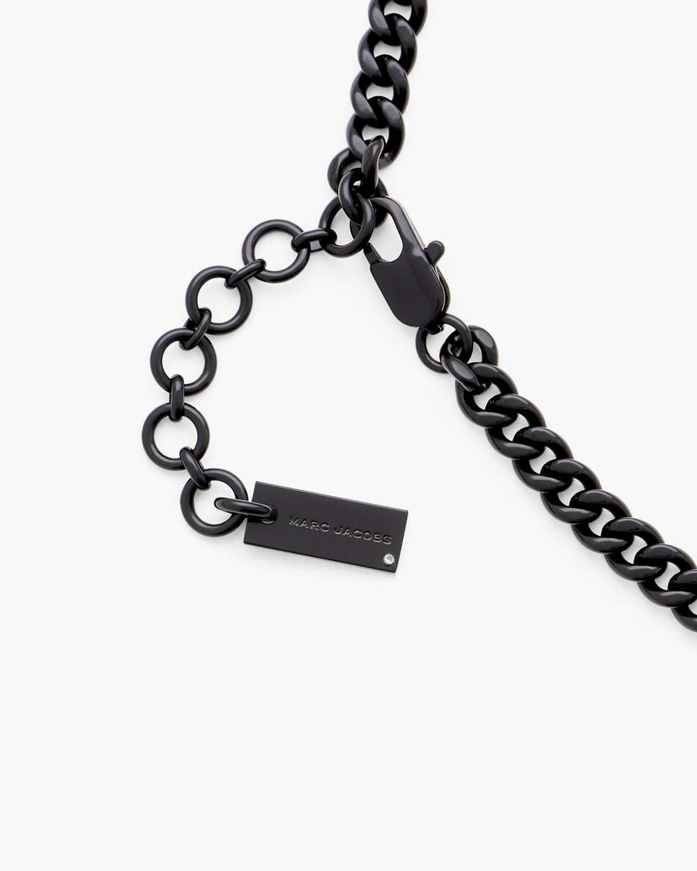Mini Icon Pave Charm Necklace Black/Black Crystal