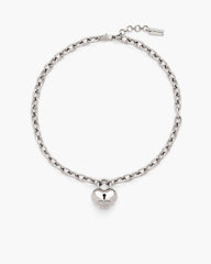 The Heart Balloon Necklace Light Antique Silver