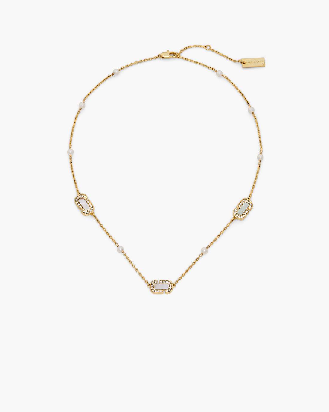The J Marc Luxe Station Necklace Gold/Crystal