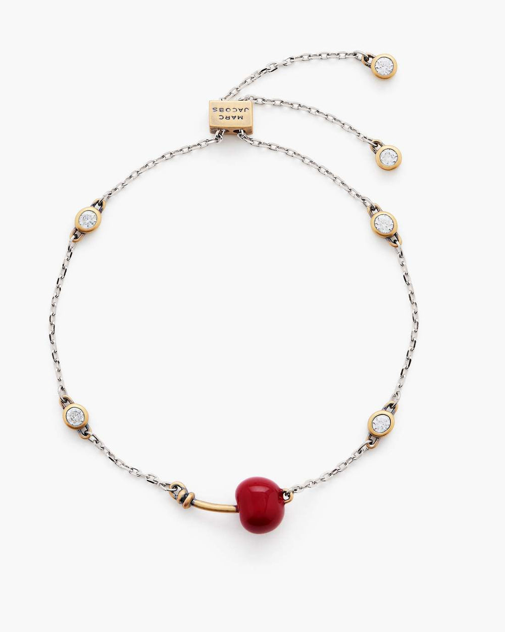 The Cherry Slider Bracelet Silver/Red