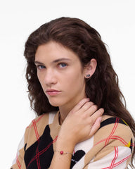 The Cherry Slider Bracelet Silver/Red