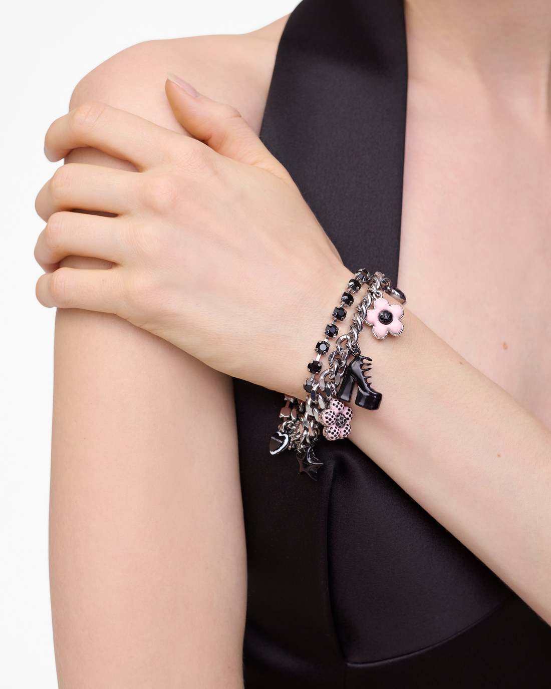 The Mini Icon Dot Charm Bracelet Silver/Multi