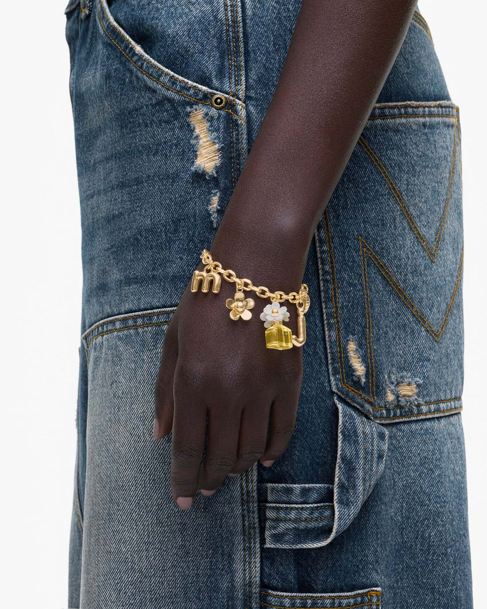 Daisy Charm Bracelet Gold/Yellow Multi