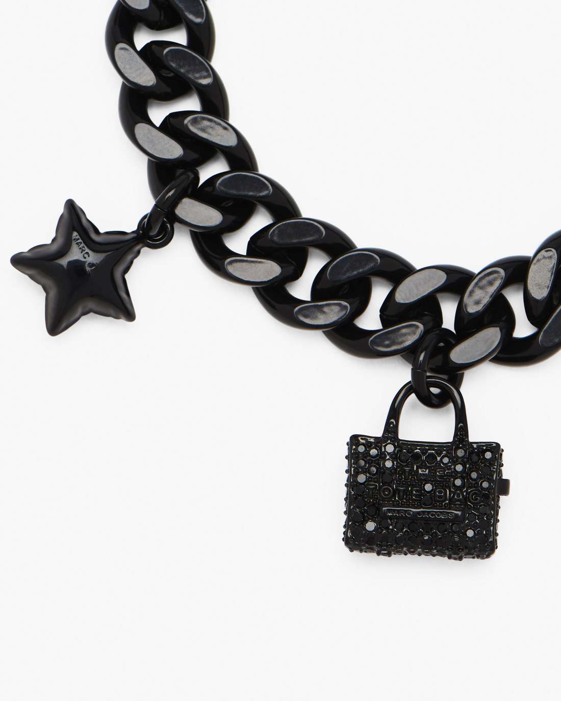 The Pave Mini Icon Charm Bracelet Black/Black Crystal