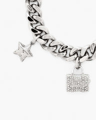 The Pave Mini Icon Charm Bracelet Silver/Crystal