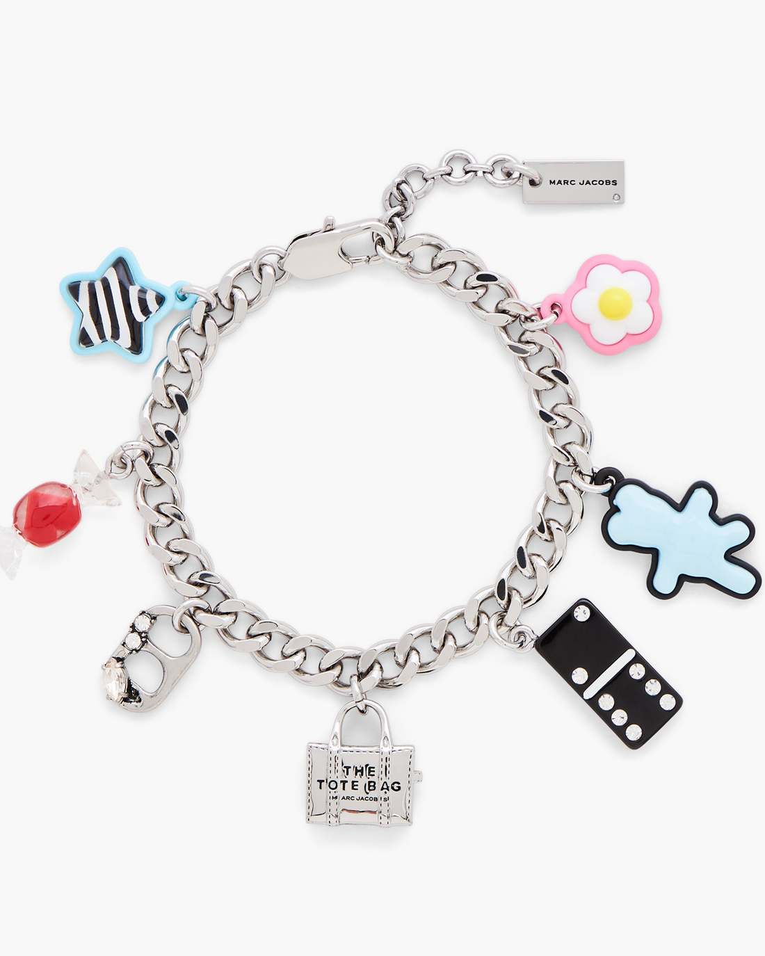 The Sticker Charm Bracelet Silver Multi