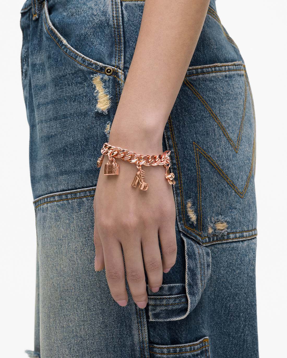 The Mini Icon Charm Bracelet Antique Rose Gold