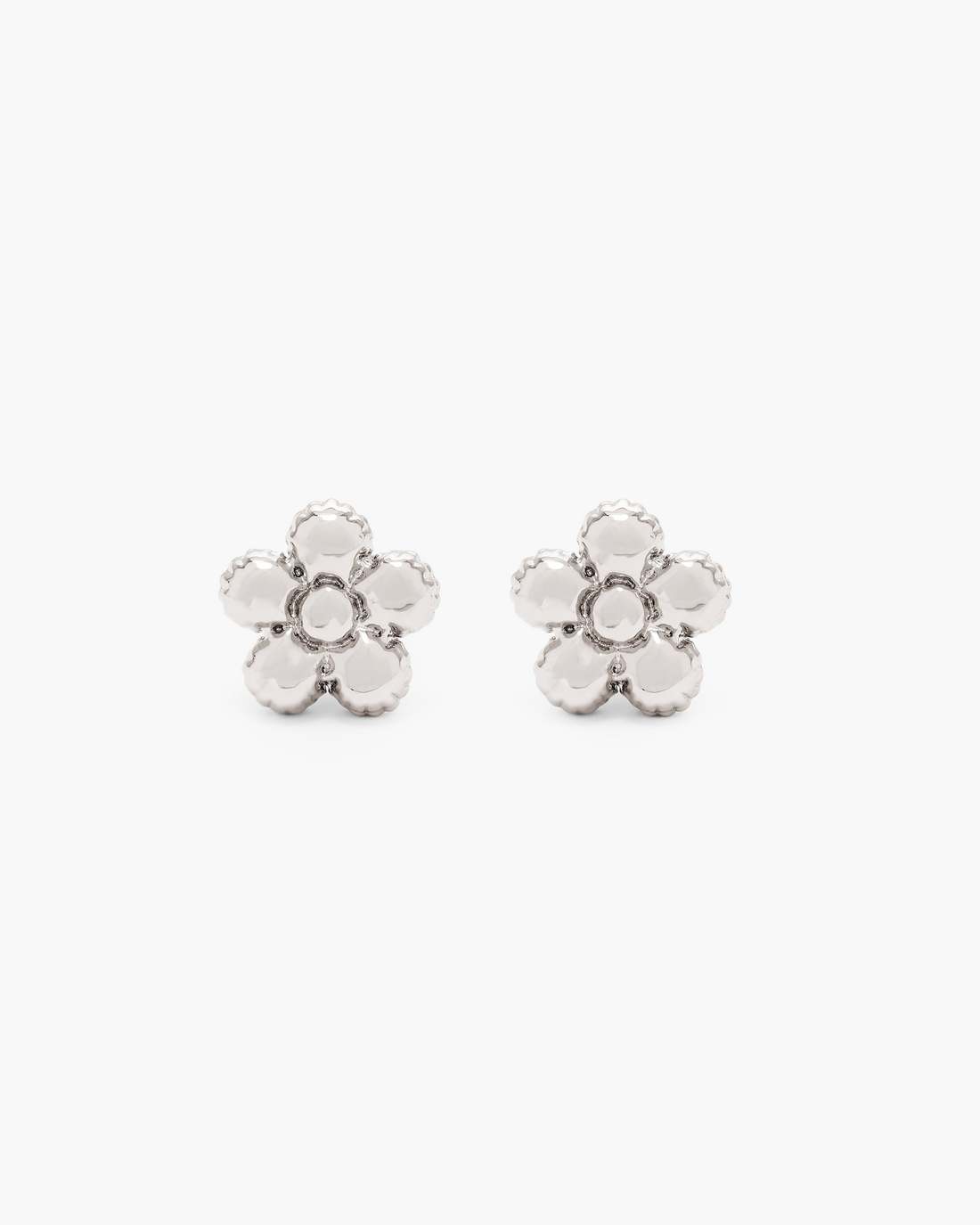 Daisy Balloon Stud Earrings Silver