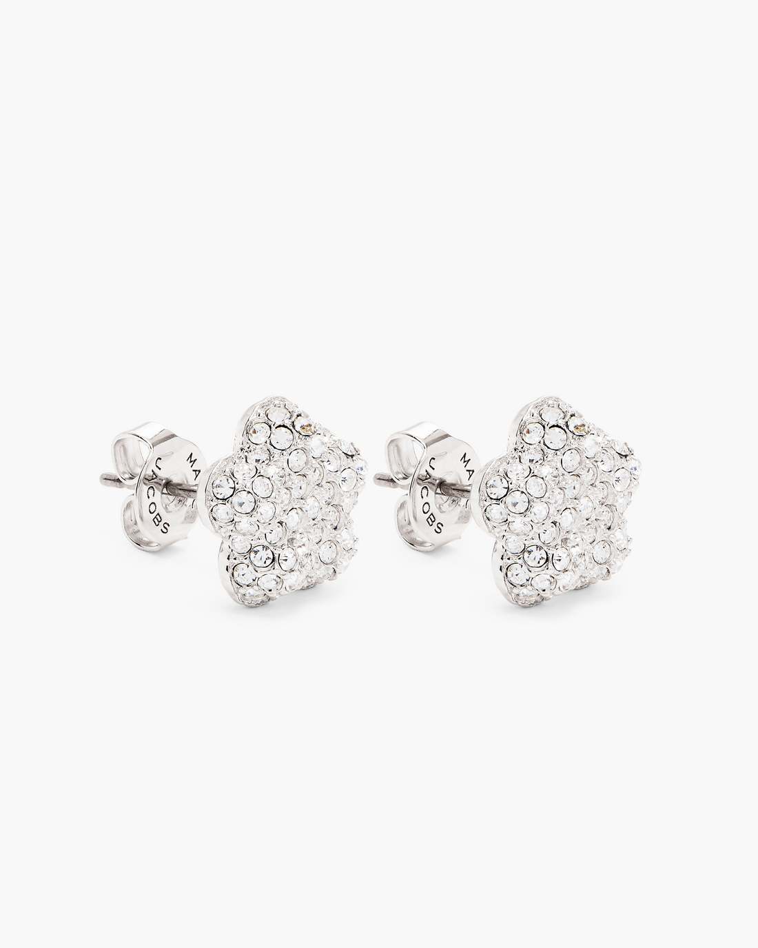The Daisy Pave Stud Earrings Silver/Crystal