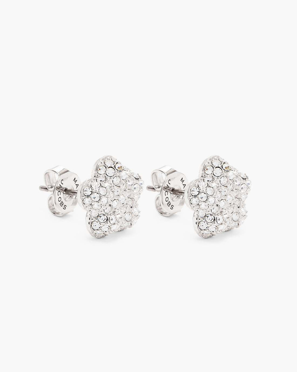 The Daisy Pave Stud Earrings Silver/Crystal