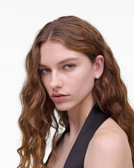 The Daisy Pave Stud Earrings Silver/Crystal